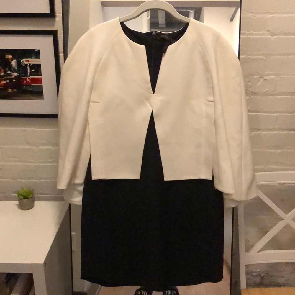 BCBG White Cape Dress - size 8! Worn once